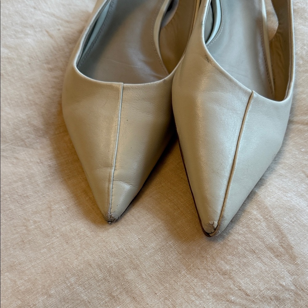 Sam Edelman Cream Women's Slingback Flats Shoes - Picture 3 of 3